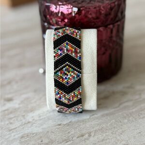 Colorful Beaded Chevron Bracelet
